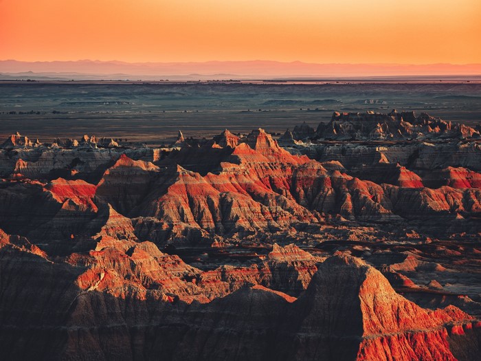Badlands National Park at Sunset
