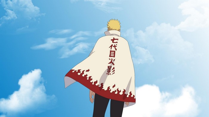 Naruto Uzumaki from Naruto wearing Hokage cloak