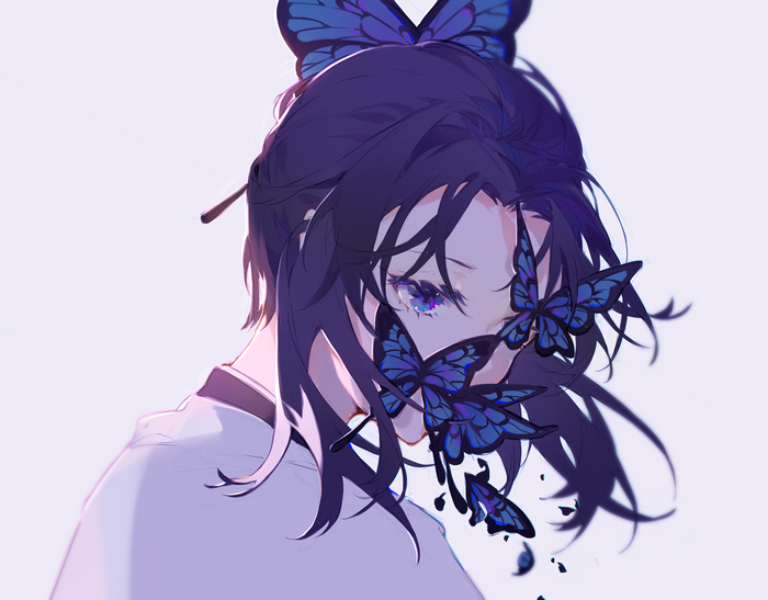 Kochou Shinobu from Kimetsu no Yaiba with butterflies