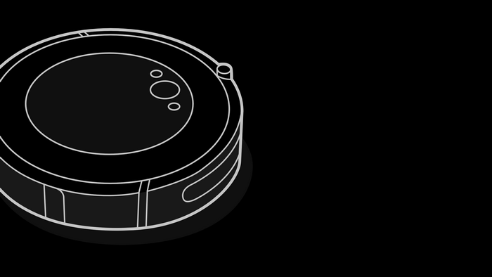 Robot vacuum cleaner illustration