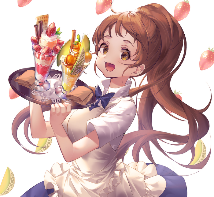 Taneshima Popura from Working!! serving parfaits