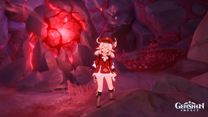 Klee in Red Crystal Cavern Genshin Impact