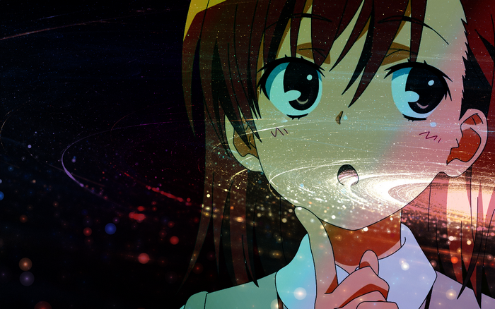 Misaka Mikoto from To Aru Kagaku no Railgun in space