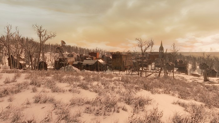Fallout 4 Winter Mod with Village and Church