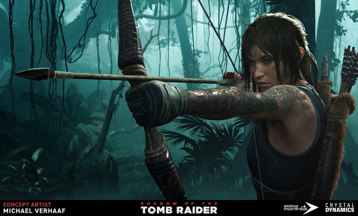 Lara Croft from Shadow of the Tomb Raider with bow