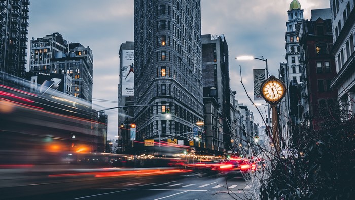 4K Long Exposure of Flatiron Building, New York City