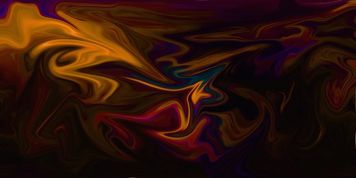 Abstract fluid art with dark and vibrant colors