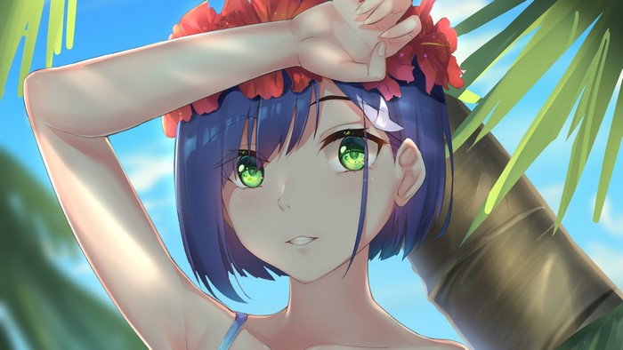 Ichigo from Darling in the FranXX with flower crown