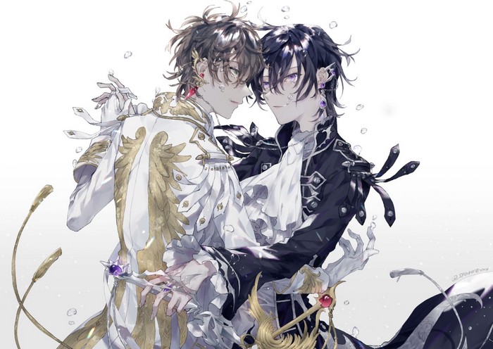 Lelouch Lamperouge and Suzaku Kururugi from Code Geass