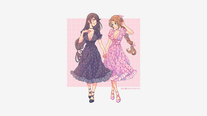 Tifa Lockhart and Aerith Gainsborough from Final Fantasy VII