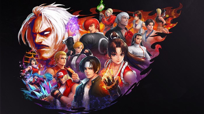 The King of Fighters characters including Kyo Kusanagi and Iori Yagami