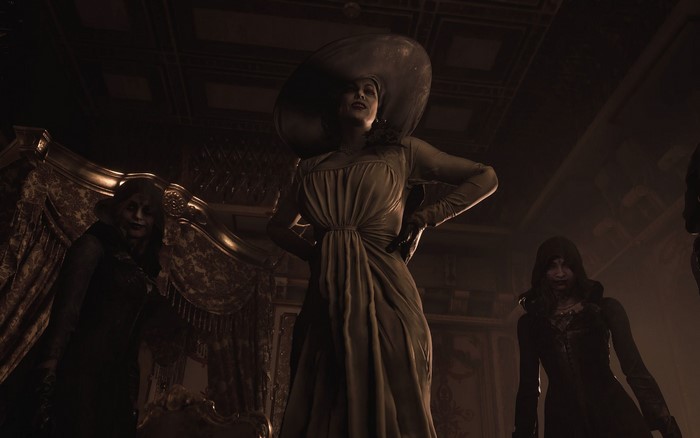 Lady Dimitrescu and her daughters from Resident Evil Village