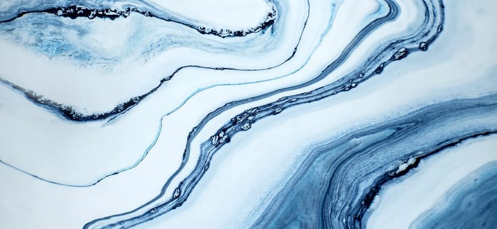 Abstract blue and white liquid marble texture