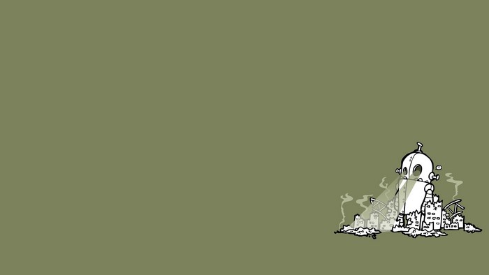 Robot destroying a city