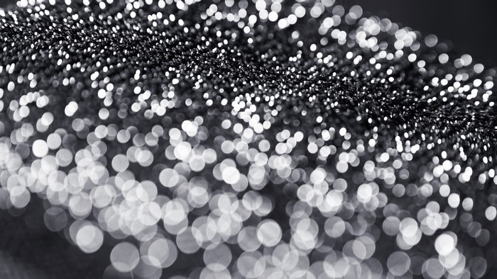 Monochrome bokeh abstract with glitter
