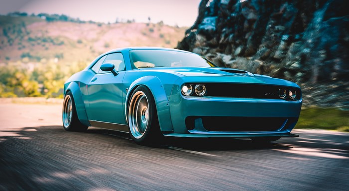 Blue Dodge Challenger SRT Demon in Forza