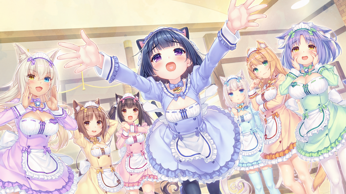 Neko Para Maid Outfit Anime Girls