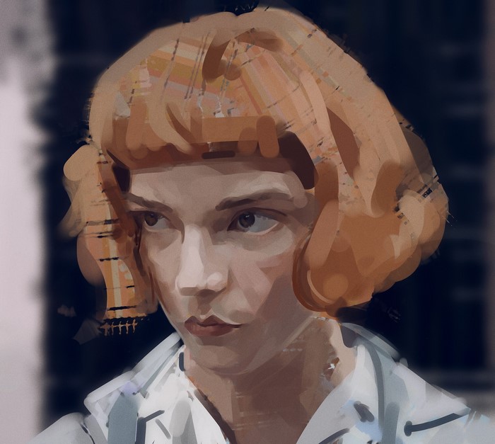 Beth Harmon from The Queen's Gambit digital painting