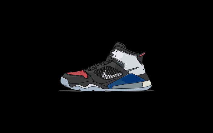 Illustration of a Nike Jordan Mars 270 sneaker