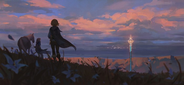 Zelda, fantasy art, Alzi米, ALZi Xiaomi, Link, artwork, video game art ...