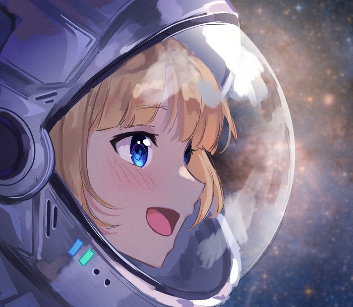 Watson Amelia from Hololive in a space suit