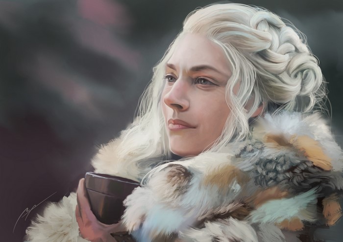 Lagertha Lothbrok from Vikings, digital painting