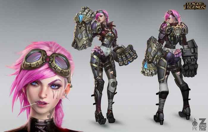Vi from League of Legends character concept art
