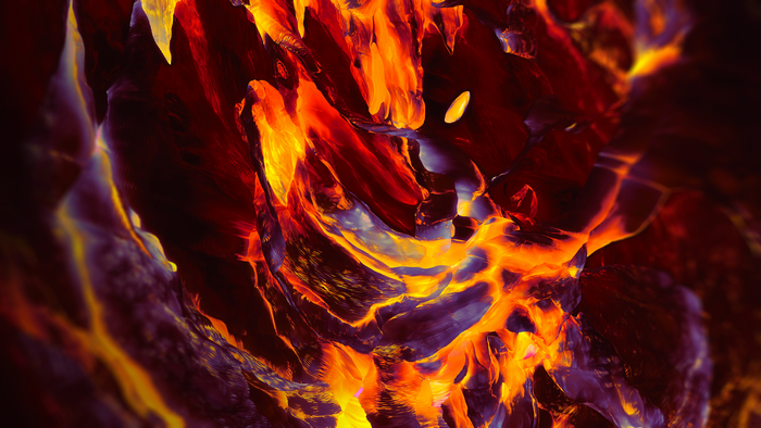 Abstract Lava Flow Digital Art
