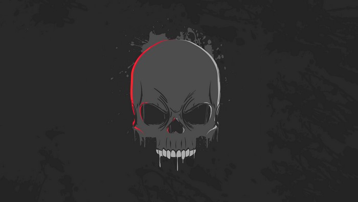 Dark minimalist skull artwork