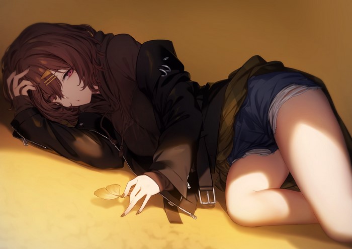 Madoka Higuchi from The Idolmaster: Shiny Colors lying down