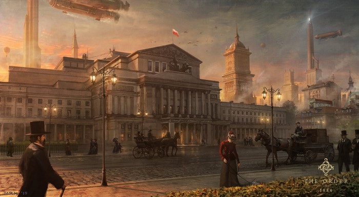 The Order: 1886 artwork of a steampunk city