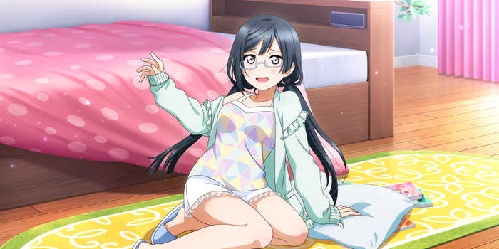 Yuki Setsuna from Love Live! Series in her room