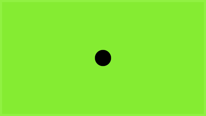 Black circle on a green background