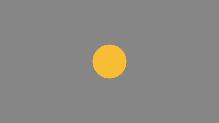 Yellow circle on gray background