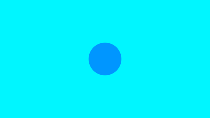 Blue circle on a turquoise background