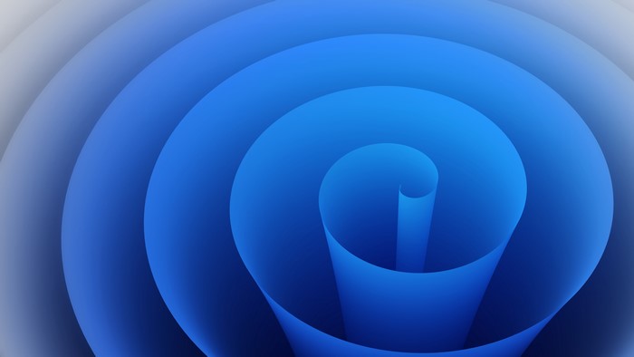 4K Abstract Blue Swirl 3D