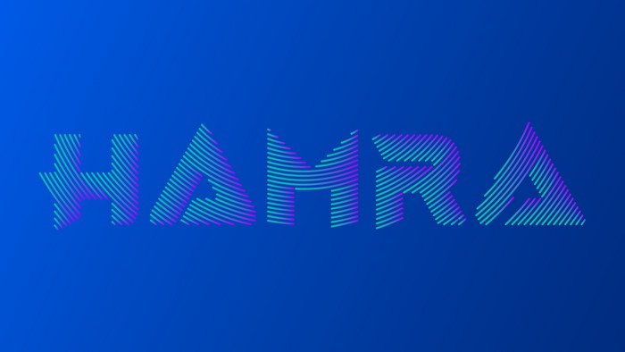 HAMRA text with abstract lines