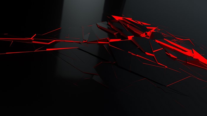 4K Abstract 3D Render with Red Lines