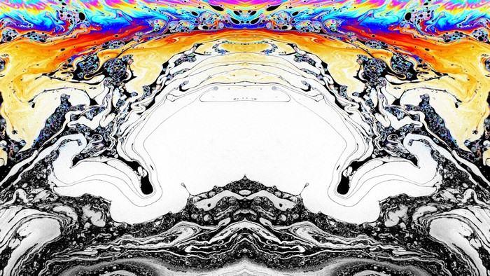 Abstract soap film patterns with rainbow colors