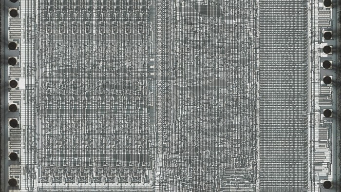 4K MOS 6502 CPU integrated circuit macro