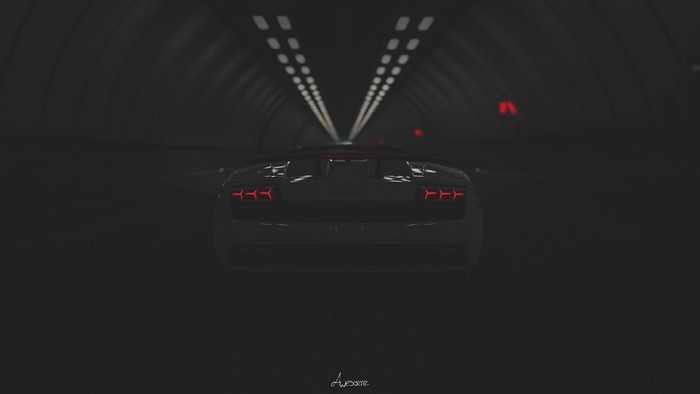 Lamborghini Gallardo LP570-4 Spyder Performante in tunnel