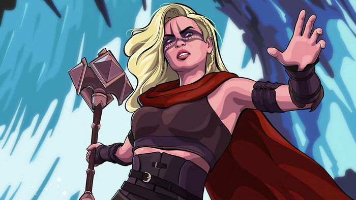Female warrior with hammer from Assassin's Creed Valhalla