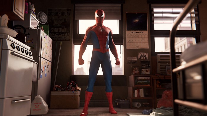 Spider-Man from Marvel Comics in a room