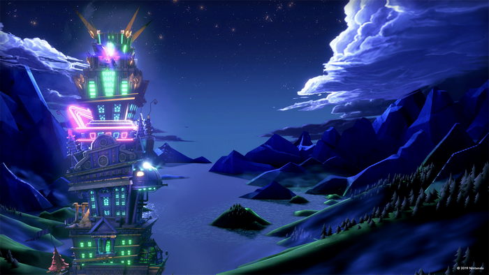 Luigi's Mansion 3 Nintendo Switch Night Landscape
