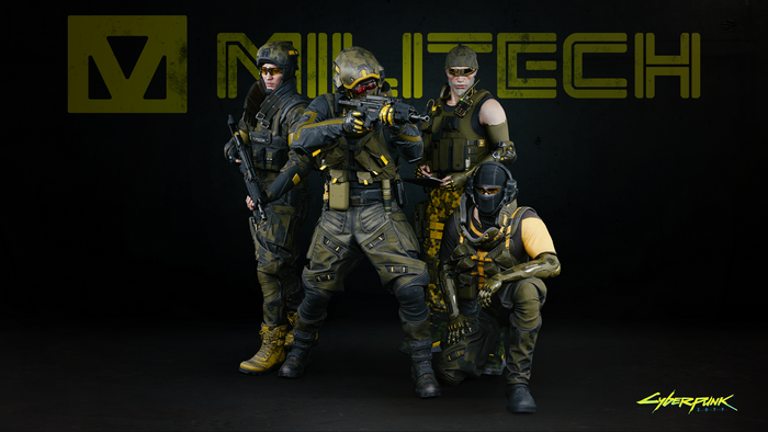 Militech soldiers from Cyberpunk 2077
