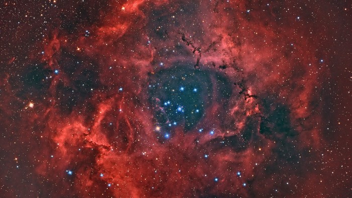 Rosette Nebula with Star Cluster
