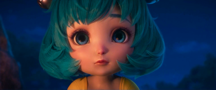 Girl with aqua hair from Arena of Valor