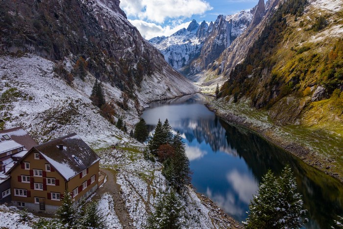 4K Lake Fälen in Appenzell Innerrhoden, Switzerland
