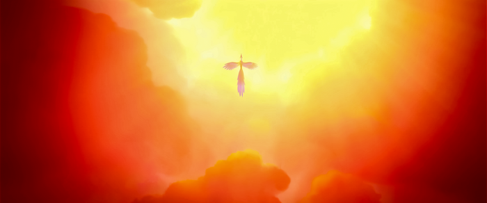 Phoenix flying in the sky from Legend of Deification