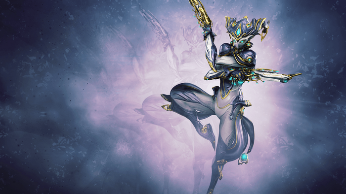 Mirage from Warframe with dual pistols